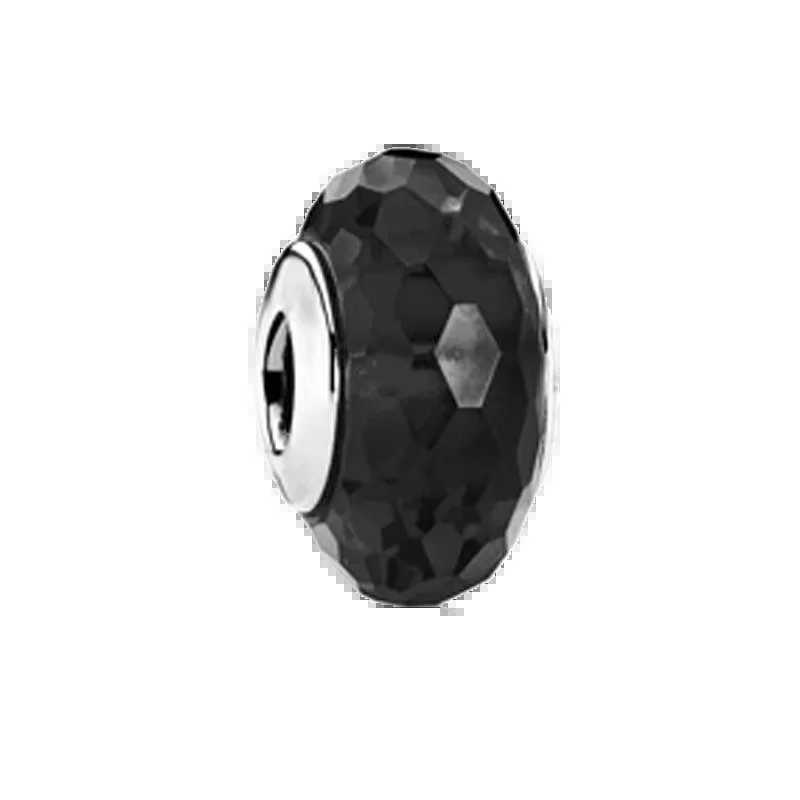 New Winter Blue Snowflake Faceted Blue Murano Glass Charm Bead Women Jewelry Fit Original 925 Sterling Silver BraceletXJ250517