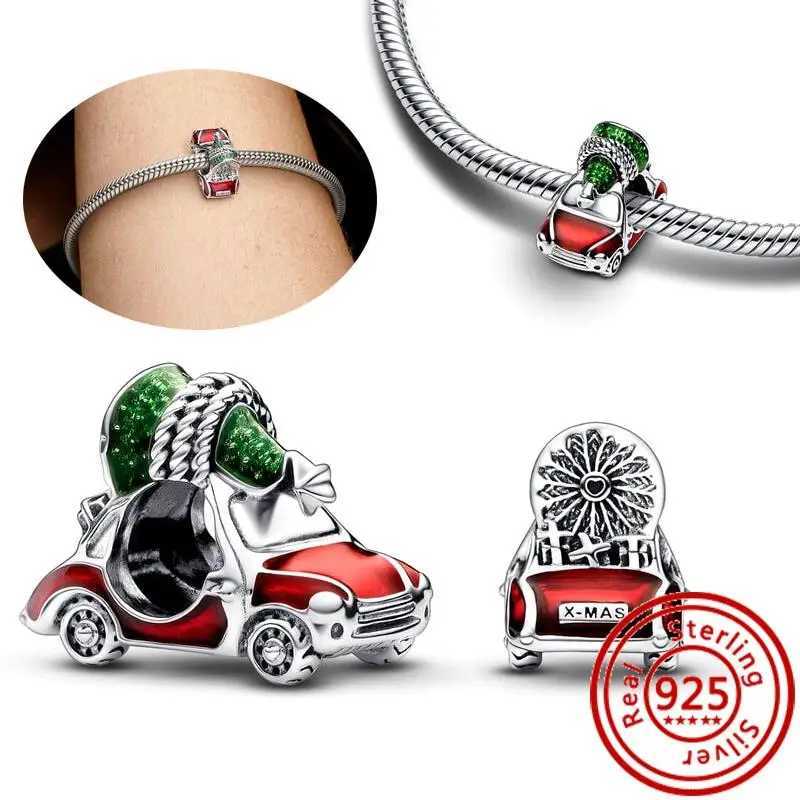 925 Silver Christmas Tree Socks Hat Santa Claus Elk Deer Snowflake Winter Beads Fit Pantaro Charm Bracelet Christmas DIY JewelryXJ250517