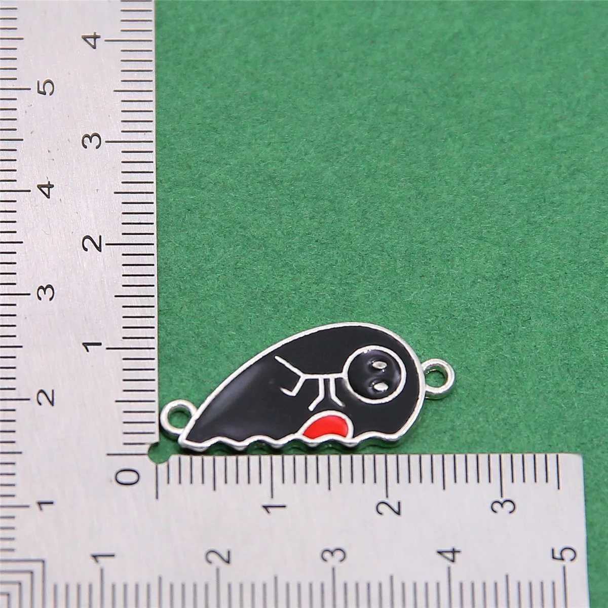 5set/10pcs 26*12mm Black And White Stitching Couple Girlfriends Enamel Metal Connector Diy Bracelet Necklace AccoriesXJ250517