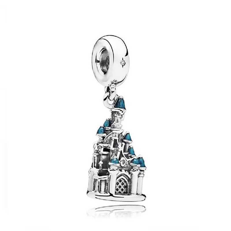 New 925 Silver Castle exquisite charm pendant suitable for original bracelets necklaces DIY womens jewelry accoriesXJ250517