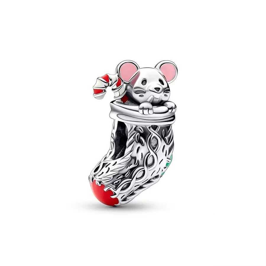Christmas Collection Gingeread Man Elk Snowman Charm Beads Fit Original 925 Sterling Silver Bracelet DIY Jewelry GiftXJ250517