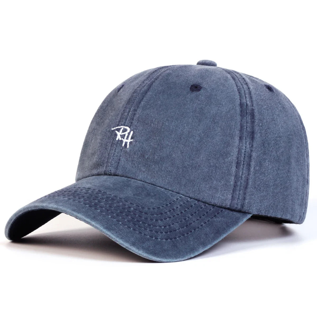 Unisex RH Letter Embroidery Wash Baseball Caps Spring and Autumn Outdoor Adjustable Casual Hats Sunscreen Hat 250517