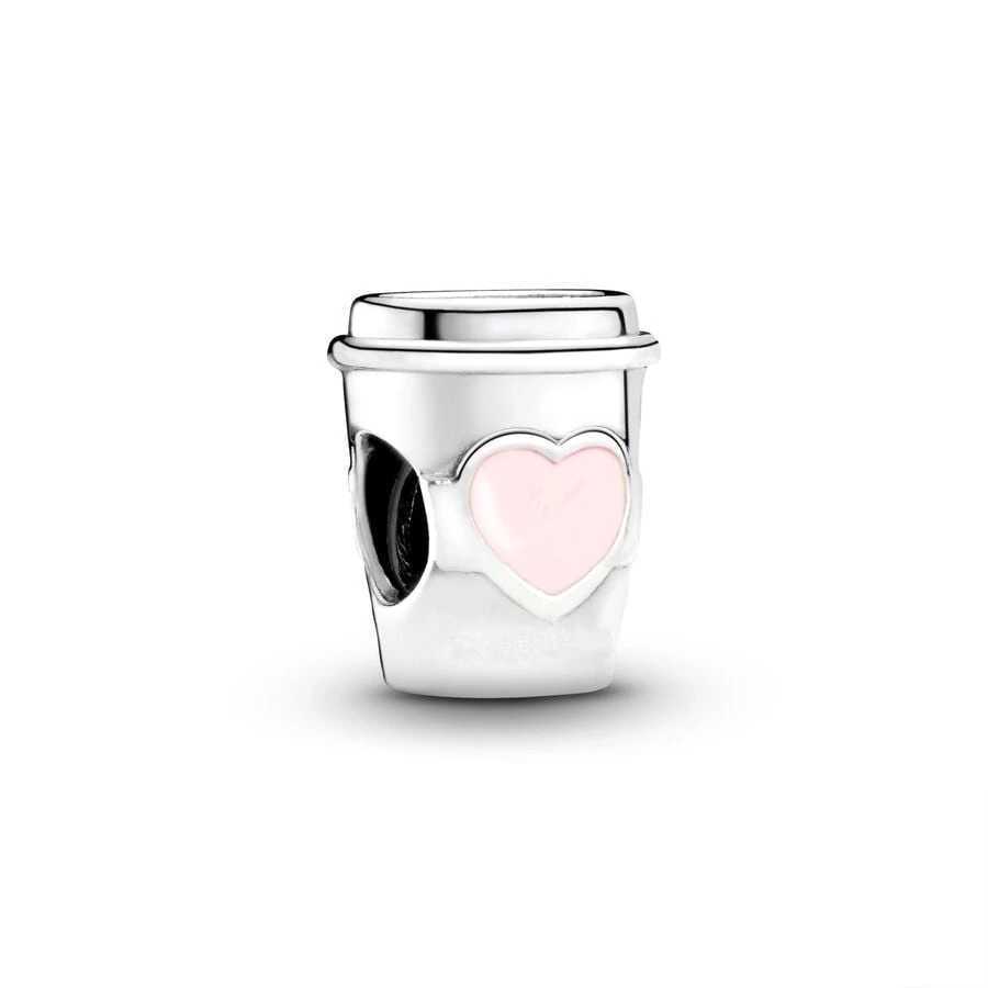 Hot Sale Coffee CupSterry FruitCake Dangle Charm Bead Fit Original European 925 Sterling Silver Bracelet DIY Women JewelryXJ250517