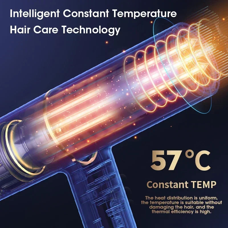 Professional Hair Dryer Strong Wind Salon Dryer Air and Cold Air Wind Negative Ionic Hammer Blower Dry Electric Hair Dryer 250513