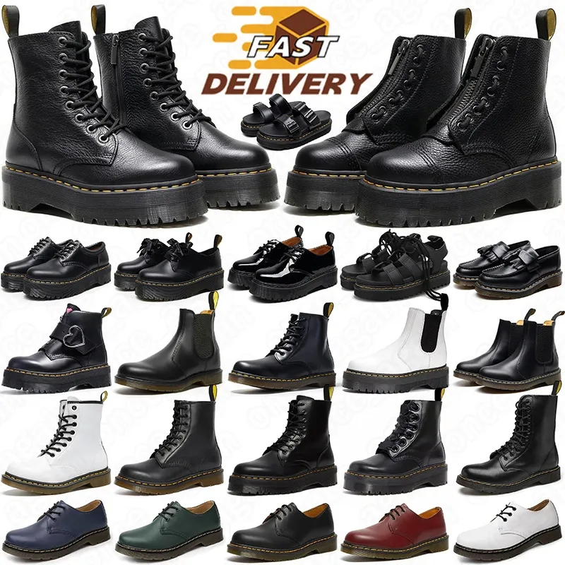 Desiner doc Martin Boots real leather winter snow boot for men women booties sandals smooth black fashion bottom sneakers ankle classic outdoo