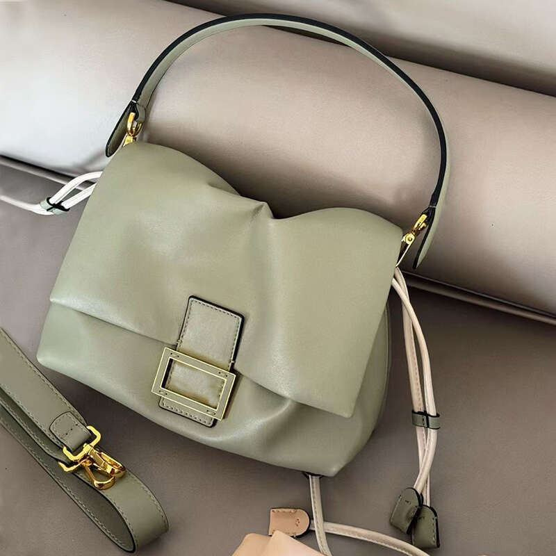 Designer Shoulder Bags Mamma Light Color Drawstring Real Leather Fashion Handbags Crossbody Bags