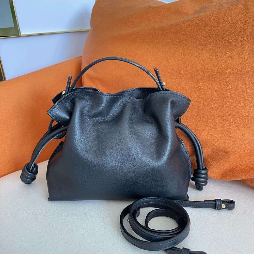 Tote Bag New Luojia Head Inner And Outer Full Drawstring Style Handheld Single Cross Shoulder Genuine Leather Cloud Lucky Bag KQ