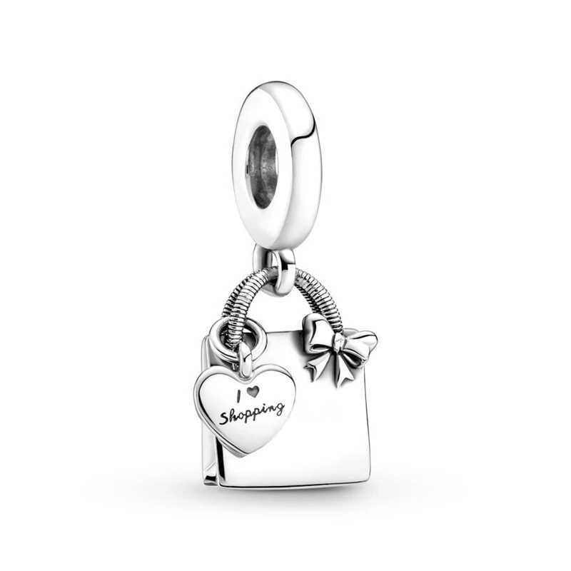 Hot Fit Original Silver 925 Pan Bracelet Pendant Aircraft Camera Trunk Globe Travel Round The World Beads DIY Charm Jewelry GiftXJ250517