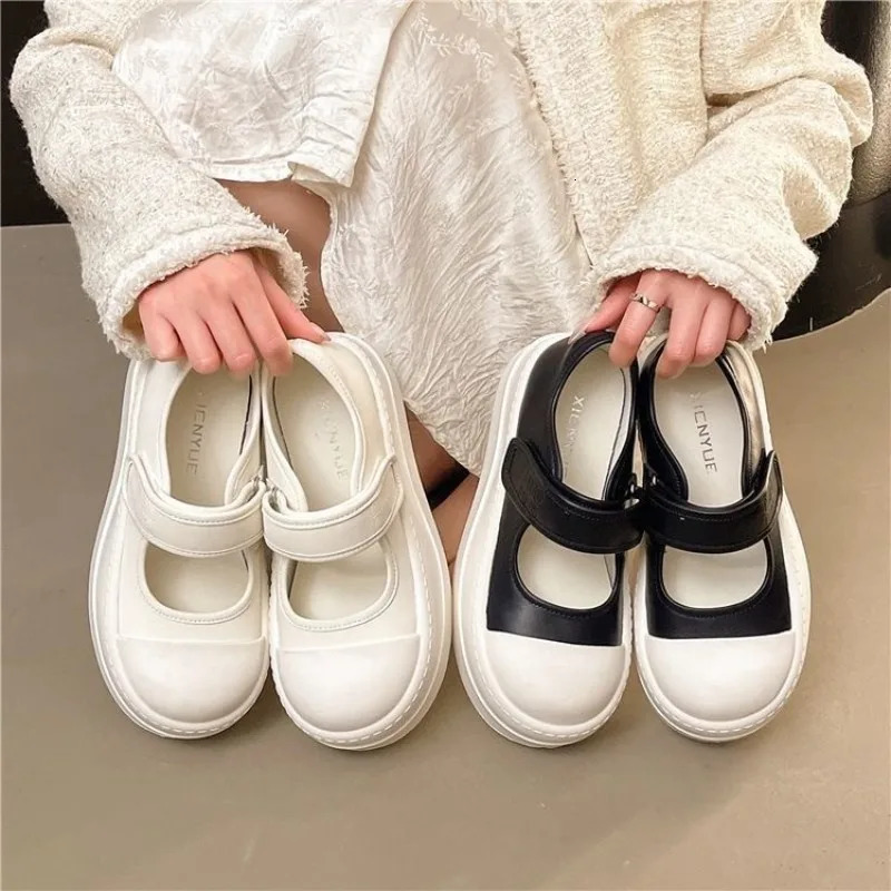 Uniform Canvas Shoes Female Hong Kong Taste Niche Retro Big Head Shoes College Style Student Womens Shoes 250515