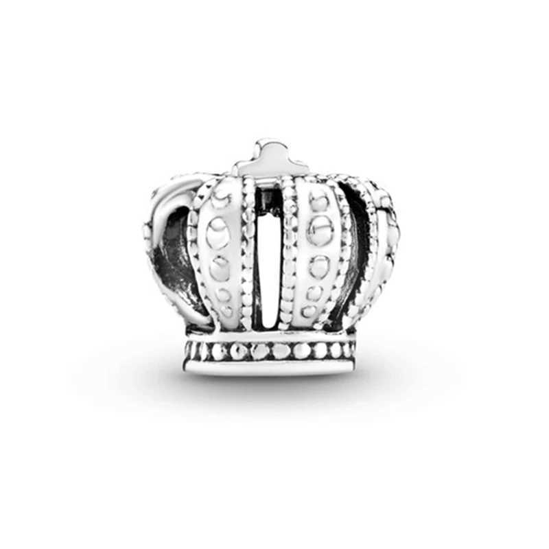 DIY Charm Jewelry Protective Hamsa Hand Owl Crown Bead Snowflake Circle Dangle Fit Original 925 Sterling Silver BraceletXJ250517