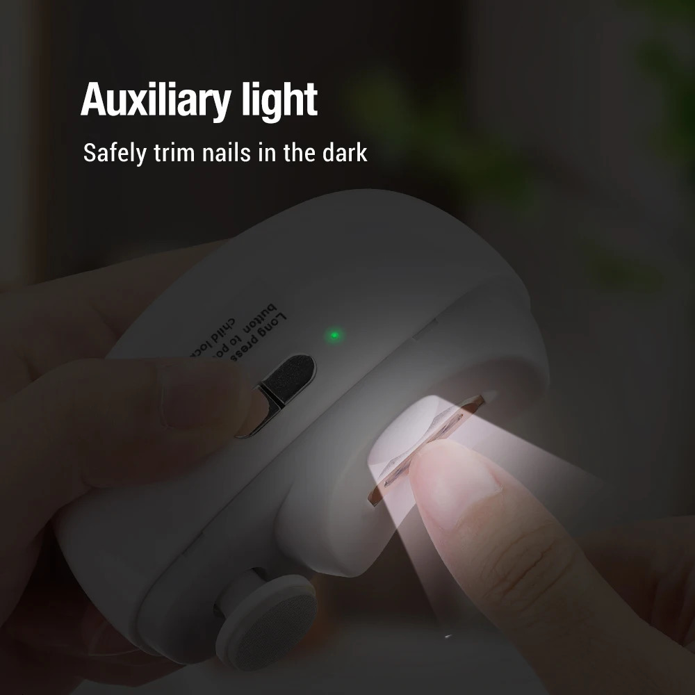Electric Nail Clippers 3 in 1 Trimmer grinding and Polishing with Lights for Baby Adults Elderly Nail Cutter Manicure Tools 250517