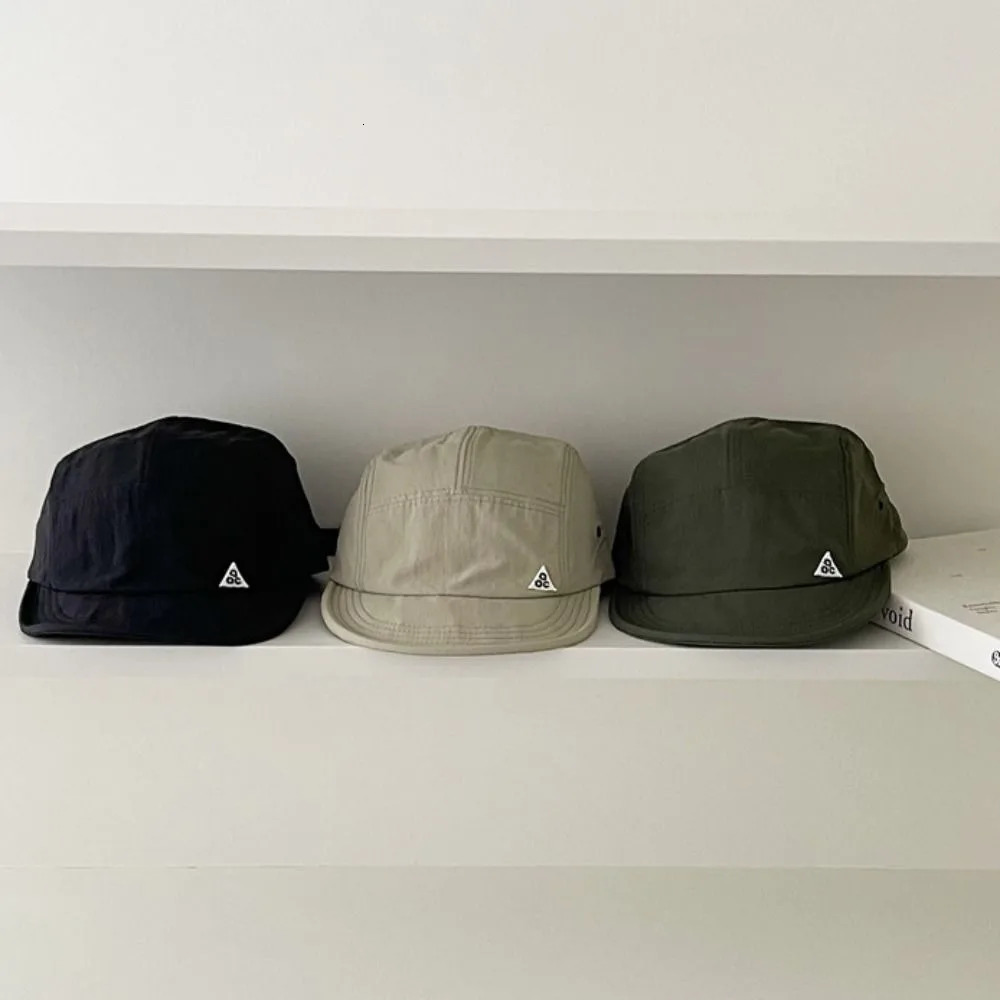 Adjustable Retro Quickdrying Short Brim Baseball Caps Summer Outdoor Sunscreen Casual Versatile 5flap Tooling Camping Hat 250517
