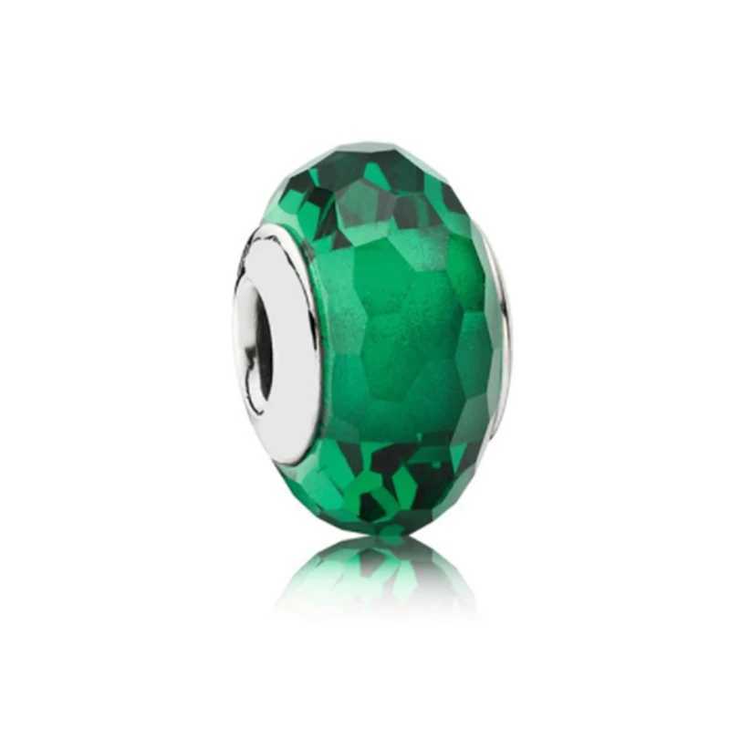 New Fine Charm Hearts Flower Red Blue Green Pink Murano Glass Beads Fit Original 925 Silver Bracelet DIY Women Jewelry AccoryXJ250517