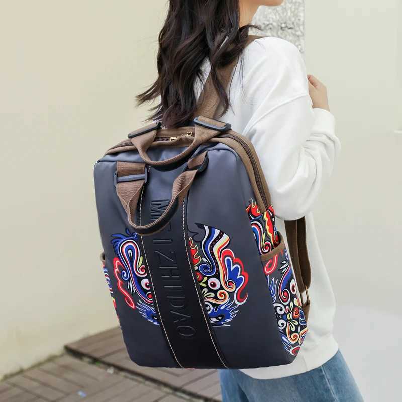 Fashion Designer Backpacks Female Canvas Bagpack Women Large Travel Bags School Backpack for College Students Shoulder Bag M250517