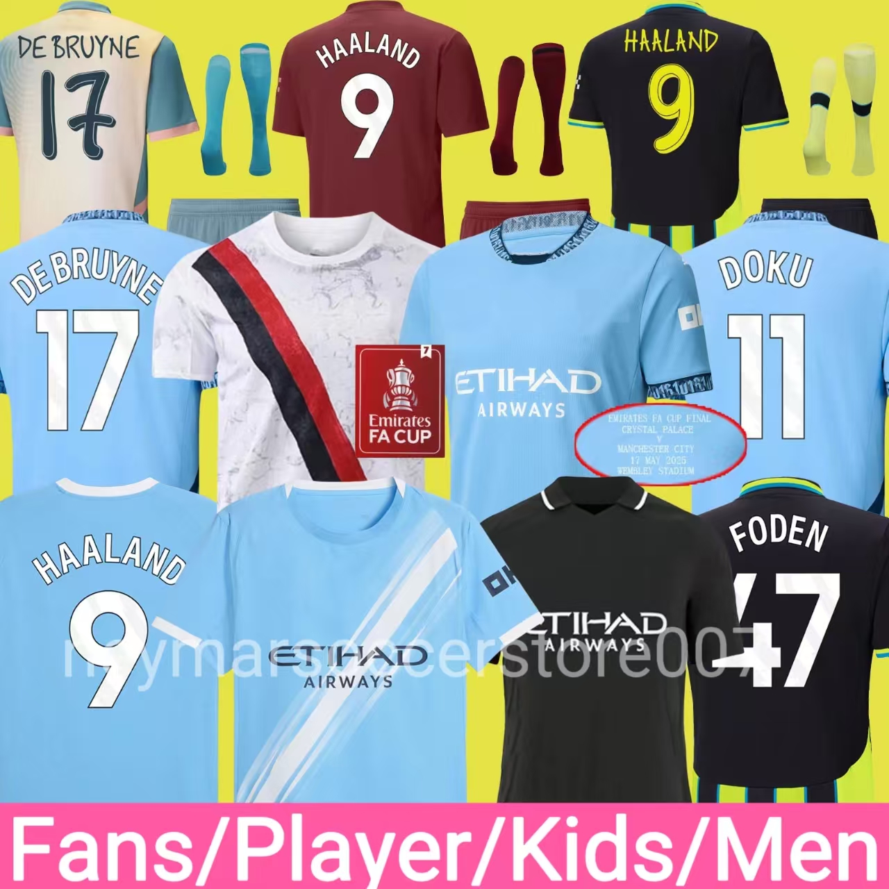 25 26 Erling Haaland SOCCER JERSEYS player fans Kovacic GREALISH DE BRUYNE FODEN EDERSON M 2024 2025 man cityS football shirts men kids kit Goalkeeper