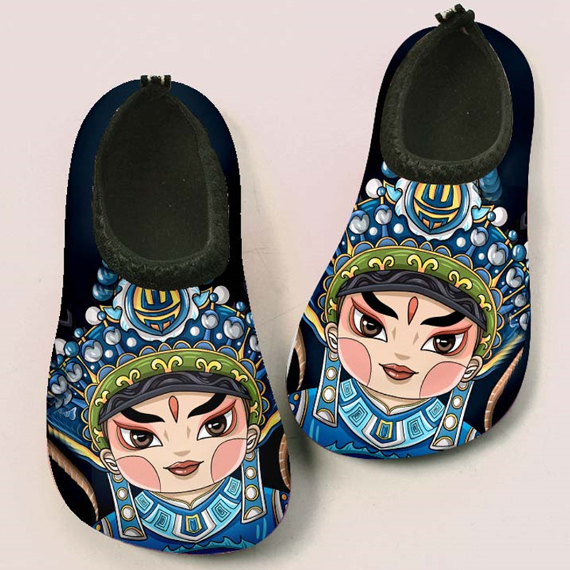 Children's parent-child travel, beach diving, printed snorkeling, water wading, river swimming, special shoes with anti slip properties