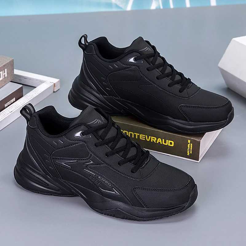 Thick Sole Versatile Clunky Sneaker for Men 2024 New Trend Mesh Lace Up Breathable Casual Sports Shoes Increased Soft SolesXJ250517