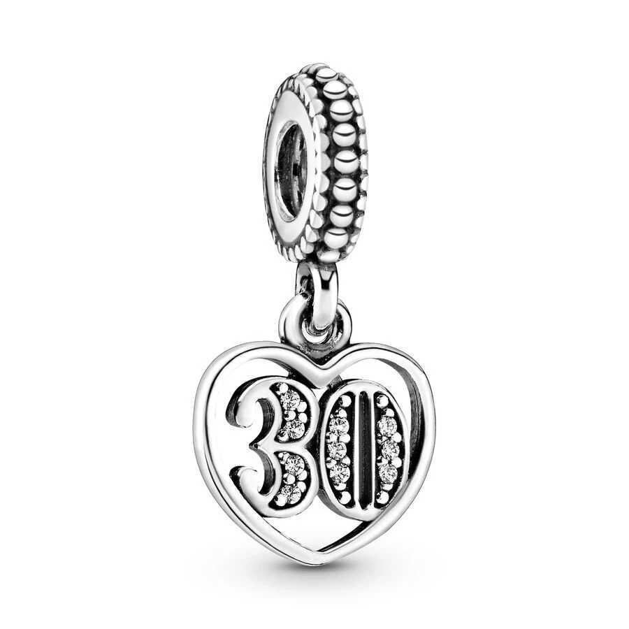 Hot Sale 1516183040 Digit Dangle Charm Bead Fit Original 925 Sterling Silver Bracelet DIY Women Fashion Jewelry GiftXJ250517