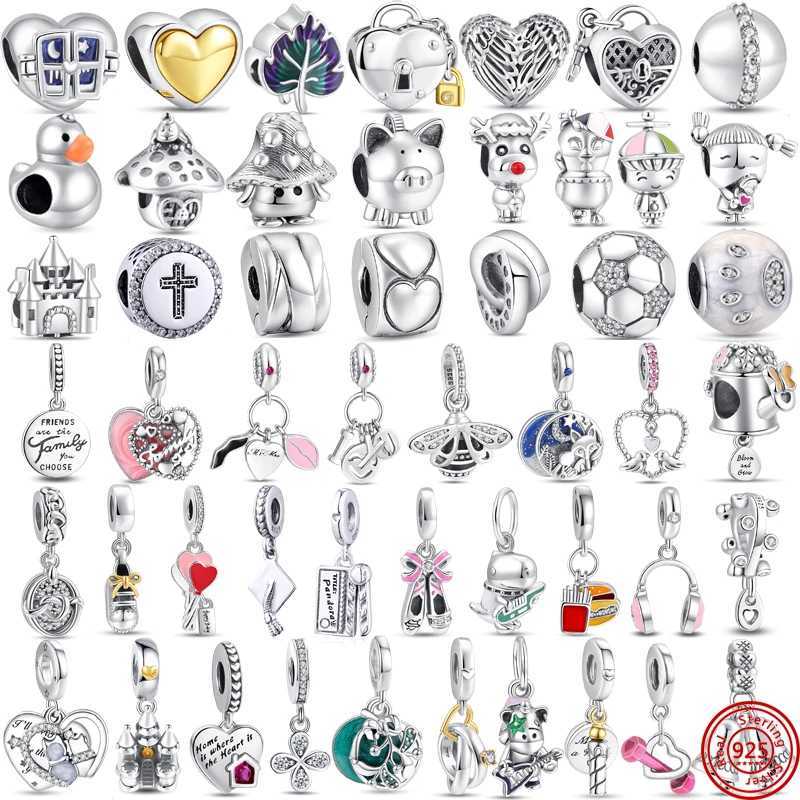 925 Sterling Silver Firefly Castle Charms Lock Bicycle Beads Pendant Fit Original Pantaro Bracelets Women DIY Jewelry GiftsXJ250517