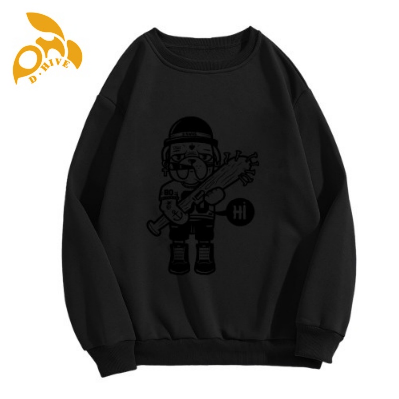 Free Shipping Men's sweatshirt, men's Gothic printed super large hip-hop sweatshirt women's retro sweatshirt fashionable casual street 