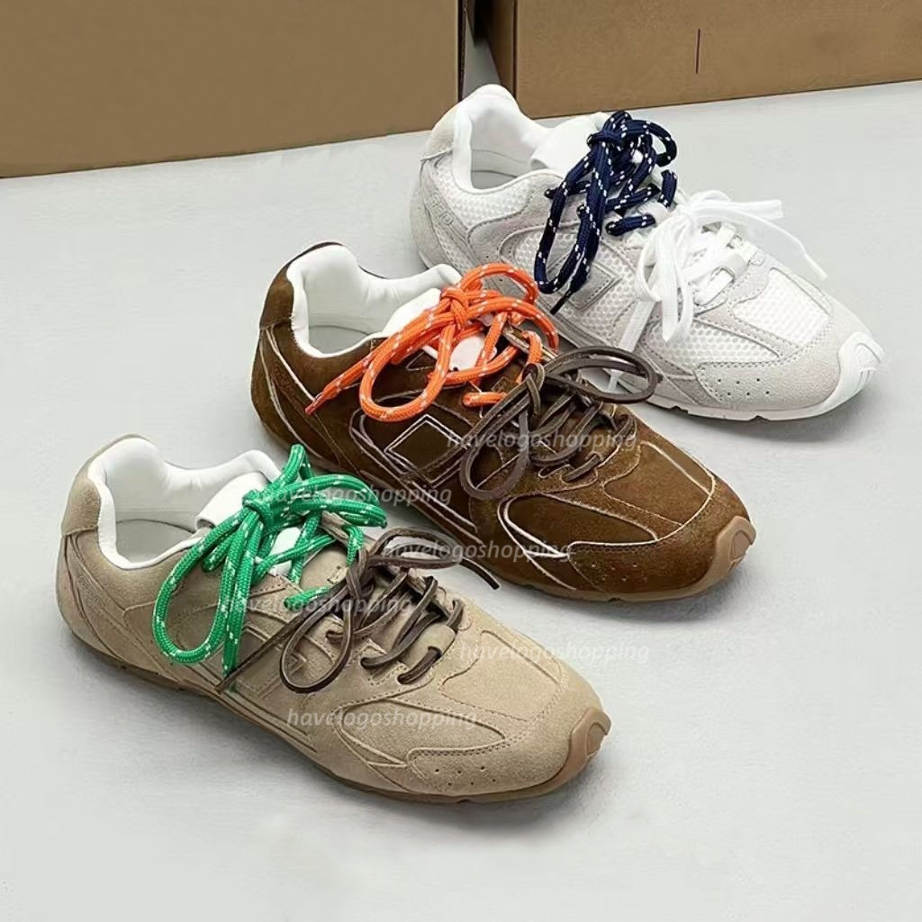 Designer Canvas SL Casual Shoes Leather Sneakers Low Heel Flats Knot Loafers Luxury Women Running Irregularity Matte Canvas Running Casual Shoes Chaussure 35-44