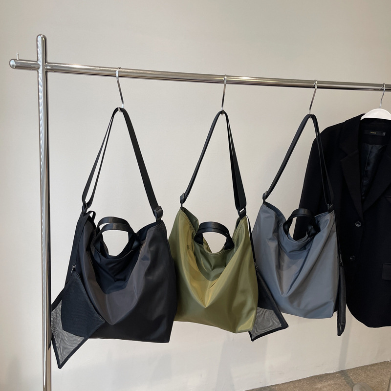 Large capacity nylon fashionable women's simple and versatile Oxford cloth tote bag, hand-held single shoulder crossbody bag
