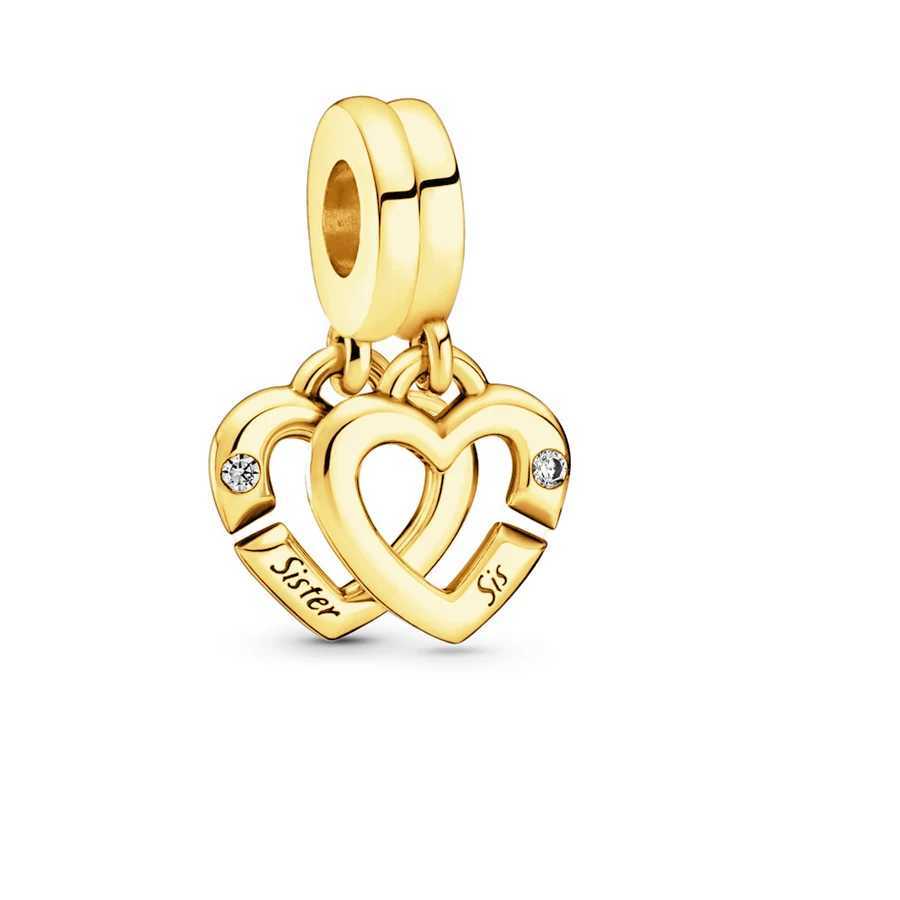 New Gold Safety Chain Sparkling Clip Daisy Castle Charm Beads Fit Original European 925 Silver Bracelet DIY Women Jewelry GiftsXJ250517