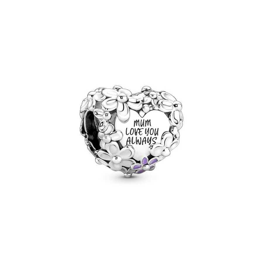Hot Sale Sparkling DonutsDaisy HeartBow Charm Beads Fit Original 925 Sterling Silver Bracelet DIY Women Jewelry GiftXJ250517
