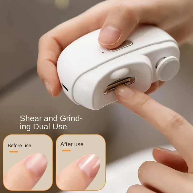 Electric Automatic Nail Clipper with Light Rechargeable Fingernail Trimmer Nail Clipper for Smooth and Safe Manicures 250517