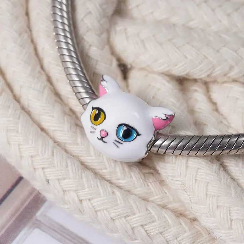 Fine 925 Silver Fit Original Bracelet Europe Cute Cartoon Doll Series Dangle Charm Beads Necklace Pendant Diy Women Jewelry GiftXJ250517