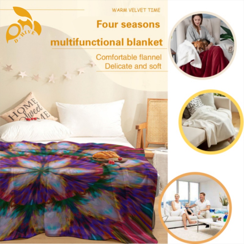 Free shipping Customized fashion blanket 280g flannel blanket 30x40 Inch warm custom pattern blanket is not easy to wear and fade