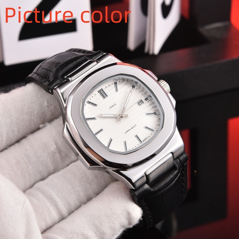 Pate Wrist Watches for 2025 Mens Watches Three needles Quartz Watch High Quality Top Luxury Brand designer Clock Leather Strap Fashion Naut Holiday Gift Montre de