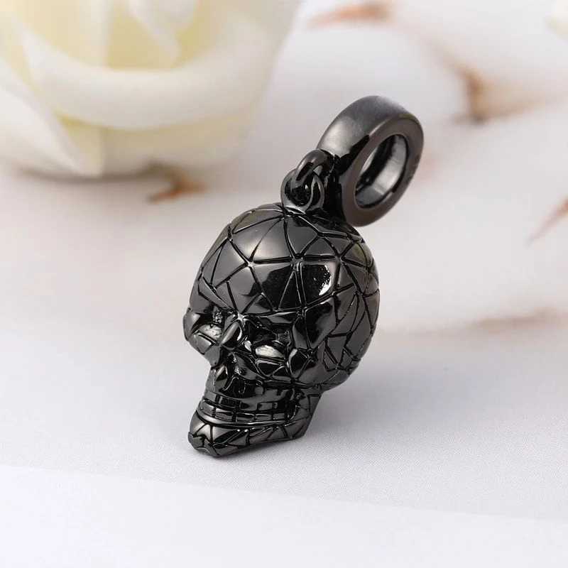 925 Sterling Silver Black Halloween Collection Pendant Hang Beads Diy Fit Original Pendant Charm Bracelet Necklace Women JewelryXJ250517