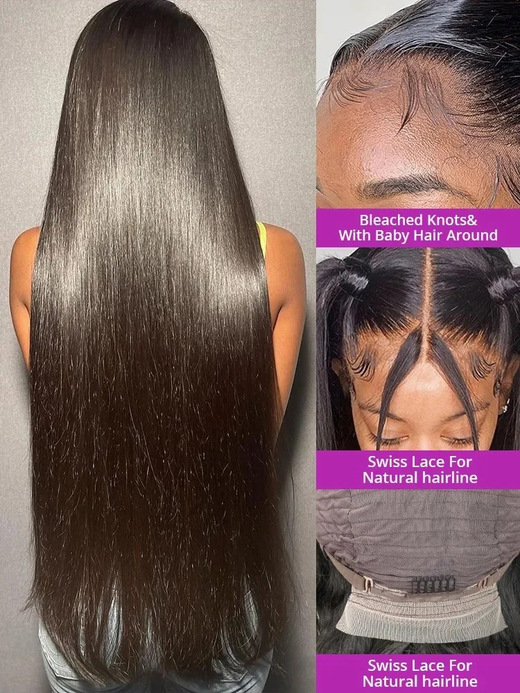 13x4 13x6 HD Transparent Straight Lace Front Wig 300 Density Brazilian 360 Full Lace Frontal Human Hair Wigs For Women synthetic lace front wigs