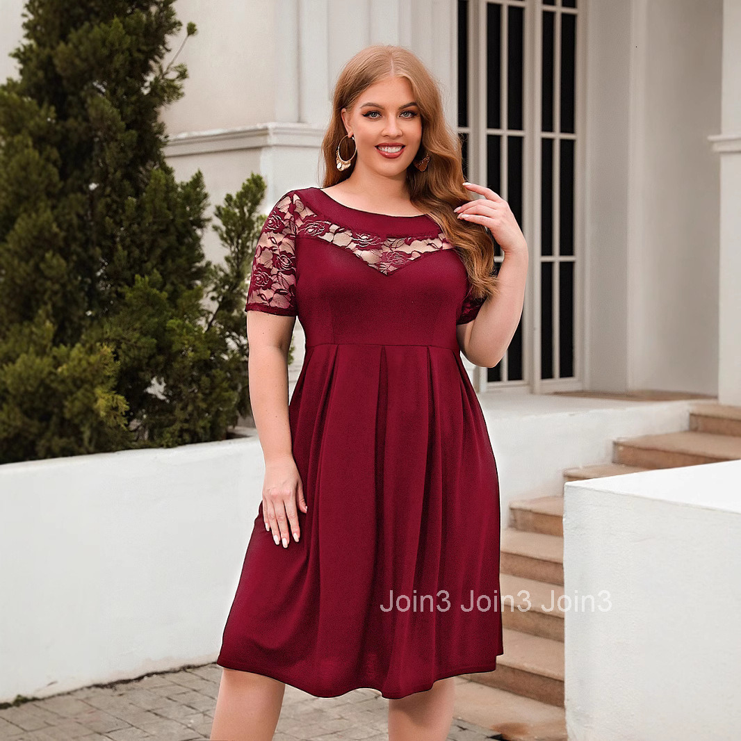New Cut-out Lace Casual Loose Dress Holiday Dress Large Womens Dress
