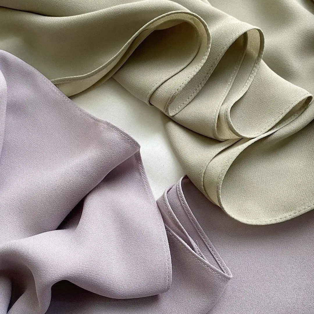 5PCSBox Plain Hijab Bubble Chiffon Scarf Women Solid Color Muslim Shawls Hijabs Headband Islamic Headscarf Foulard Femme 250517