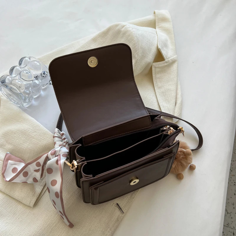 Leather Shoulder Bag Purse for Women - Fashion Crossbody Bags Underarm Bag Small Square Satchel Handbag 250515