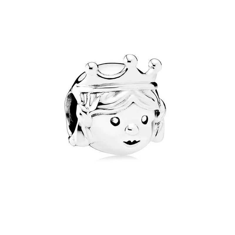 Hot Sale Authentic Prince Princ Castle Crown Charm Beads Fit Original European 925 Sterling Silver Bracelet DIY Women JewelryXJ250517
