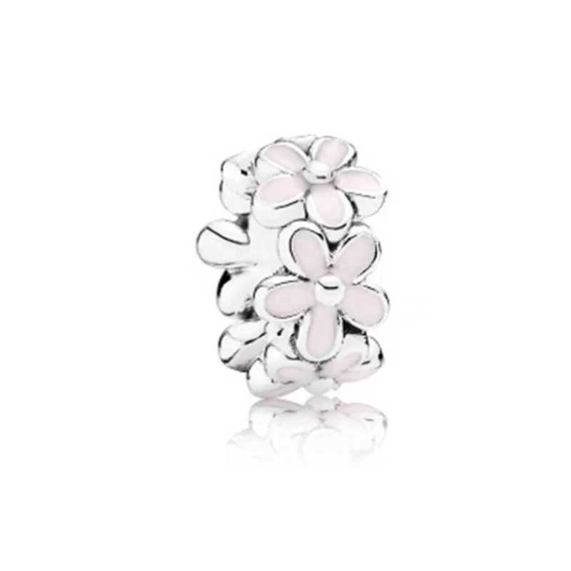 DIY Charm Jewelry Pink Flower Blue Butterflies Spacer Bead Fit Original 925 Sterling Silver Bracelet Gift For WomenXJ250517