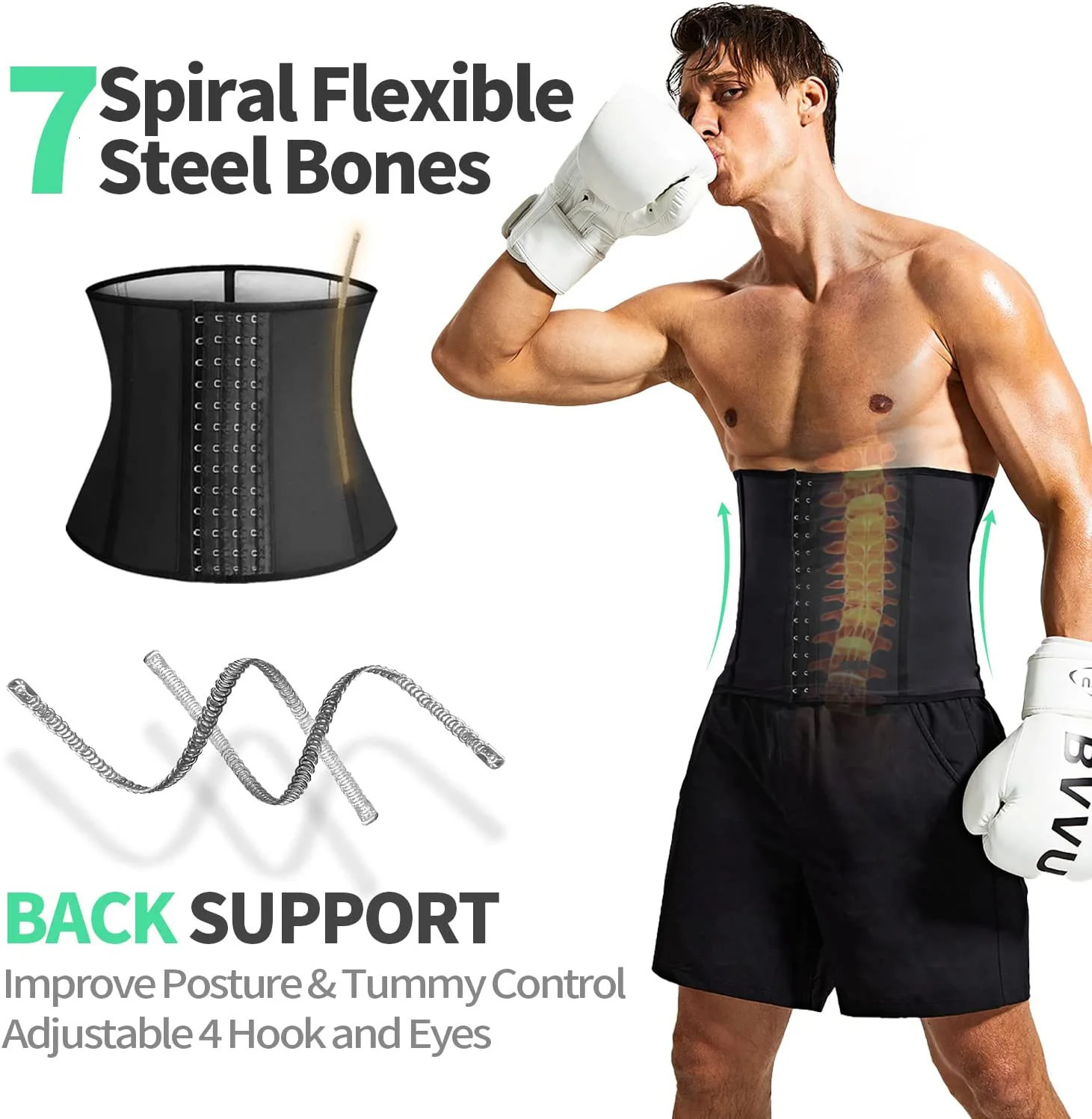 1pcs Mens Tummy Strap Silvering Sweating Breasted Sports Shaper Belt Waist Cinching And Waist Protection Fitness Waist Belt 250517