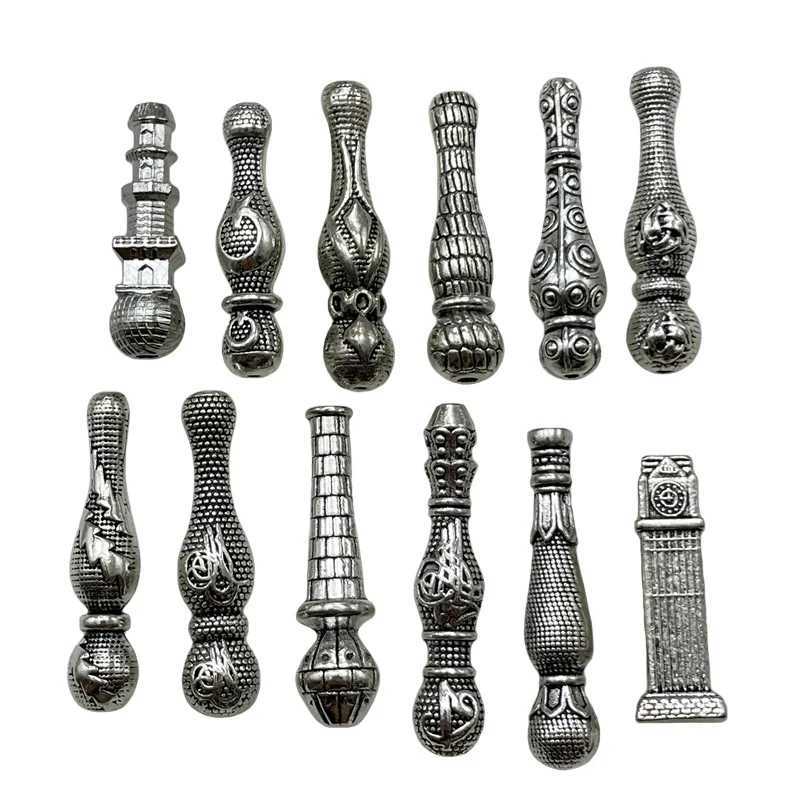 10pcs Rod-Shed Rosary Pendant Connector For Jewelry Making DIY Handmade Prayer Beads Bracelet Necklace Metal Tassel AccorieXJ250517