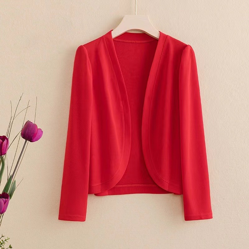 K749 Early spring knitted shawl women's short outerwear cardigan 2025 spring new versatile mother's dress stylish coat top