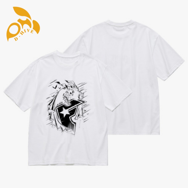 Free Shipping Designer Oversize Top Men's Women's shirt Short Sleeve Round neck Customized Tees 200g Pure cotton hot stamping T-shirt - doub
