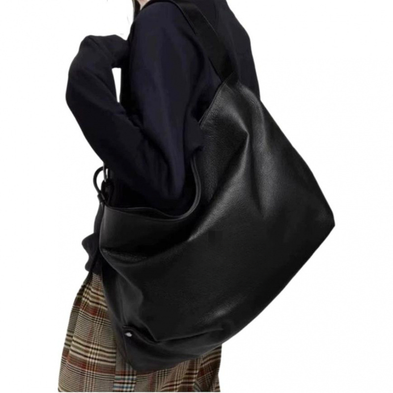 Large Capacity Saturn Hobo Bag - Premium Lychee Patterned Leather Messenger & Tote