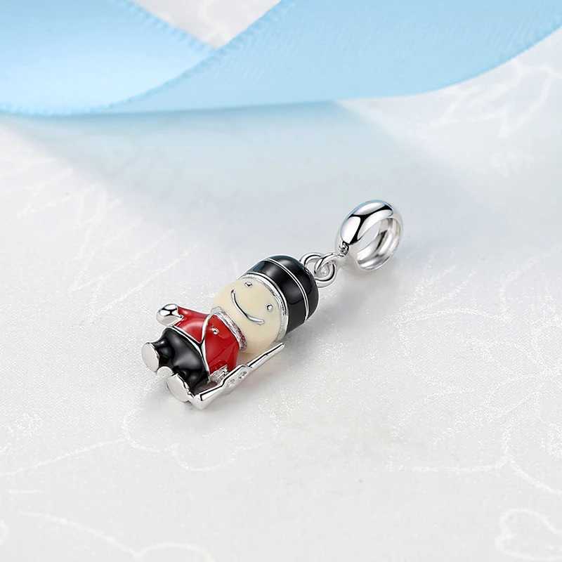 Original 925 Sterling Silver Charms London Bus Guard Pendant Beads Fit Brand Bracelets Necklaces Women DIY JewelryXJ250517