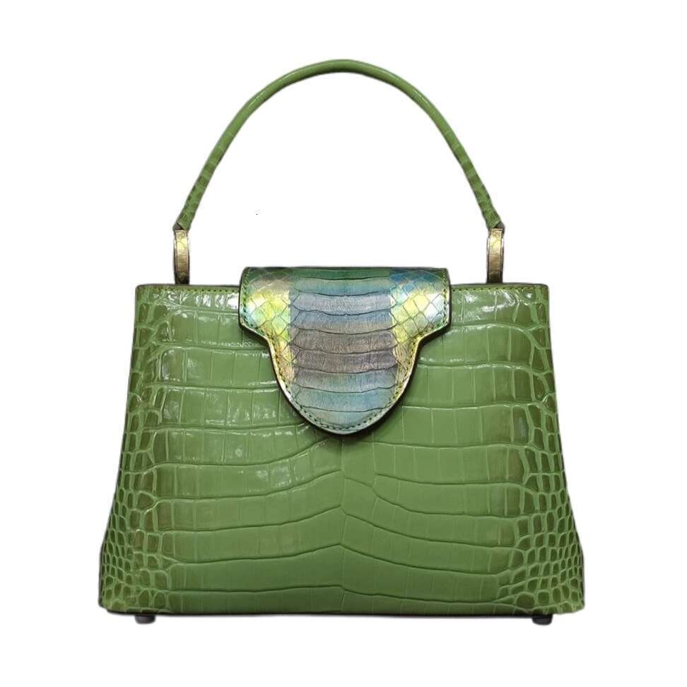 Madeline Genuine Bag New Women s Head Layer Cowhide Crocodile Pattern Python Leather Fashion Handbag