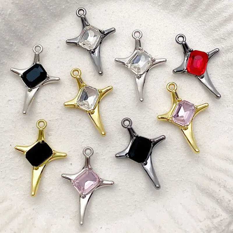10pcs Handmade Silvery Color Pendant Charms Necklace Earrings Bracelet Pendant Connectors DIY Jewelry Making AccoriesXJ250517