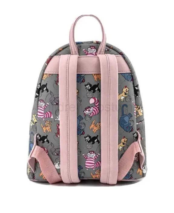 Disney Lilo Stitch All Over Print Womens Double Strap Shoulder Bag Purse Pooh Friends Mini Backpack Cartoon Baby Leather Bags W250517