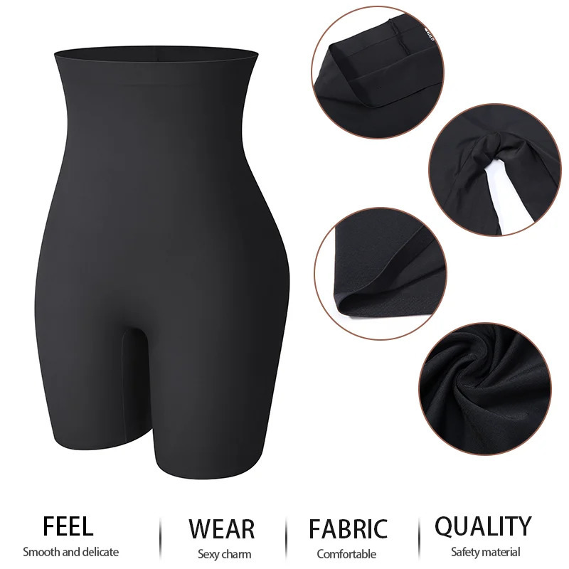 MISS MOLY High Waist Safety Shorts Women Solid Tummy Control Pes Shaper Slimming Waist Smooth Body Female Underwear 250517