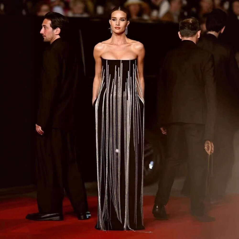 Wide Leg Jumpsuit Ins Women S Chain Solid Color Elegant And Slimming Jumpsuit TIKTOK Hot Selling Red Carpet Outfit